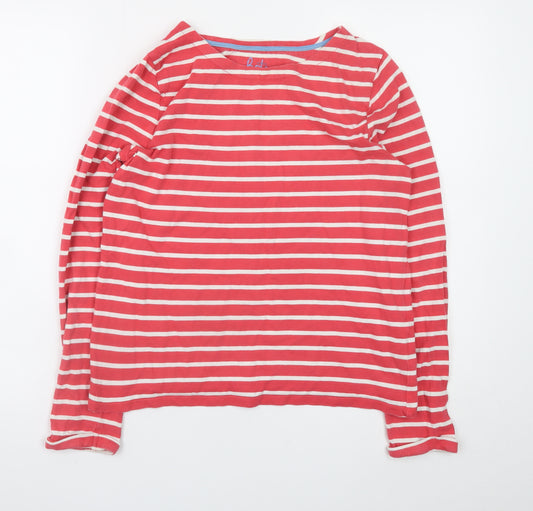 Boden Girls Red Striped Long Sleeve Cotton T-Shirt 15-16 Years