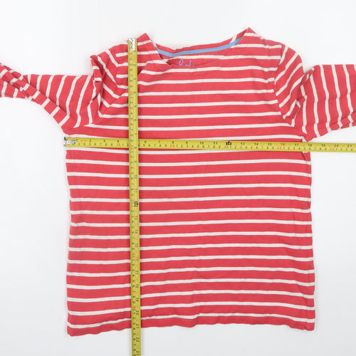 Boden Girls Red Striped Long Sleeve Cotton T-Shirt 15-16 Years