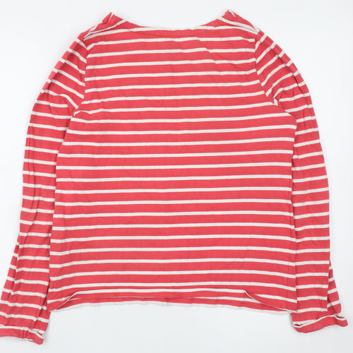 Boden Girls Red Striped Long Sleeve Cotton T-Shirt 15-16 Years