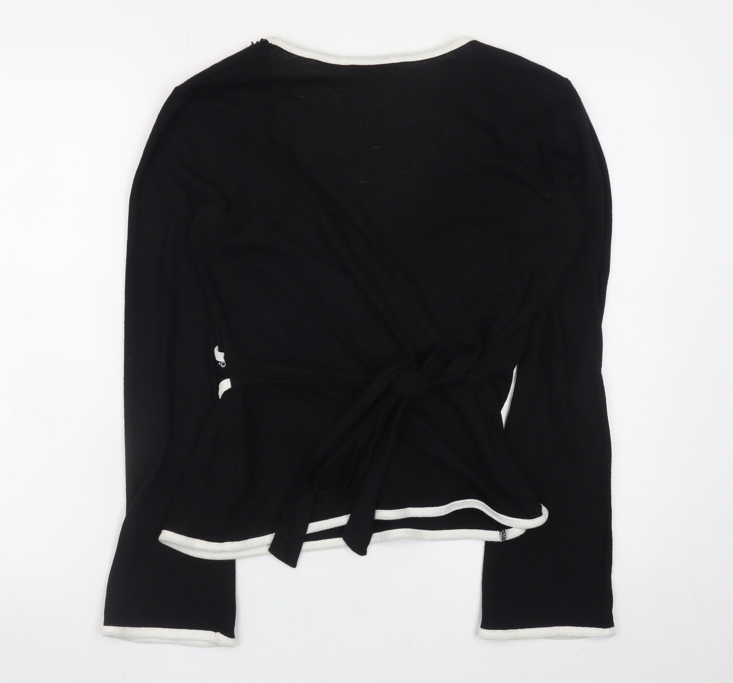 George Women’s Black Wrap V-Neck Long Sleeve Jumper Size 14