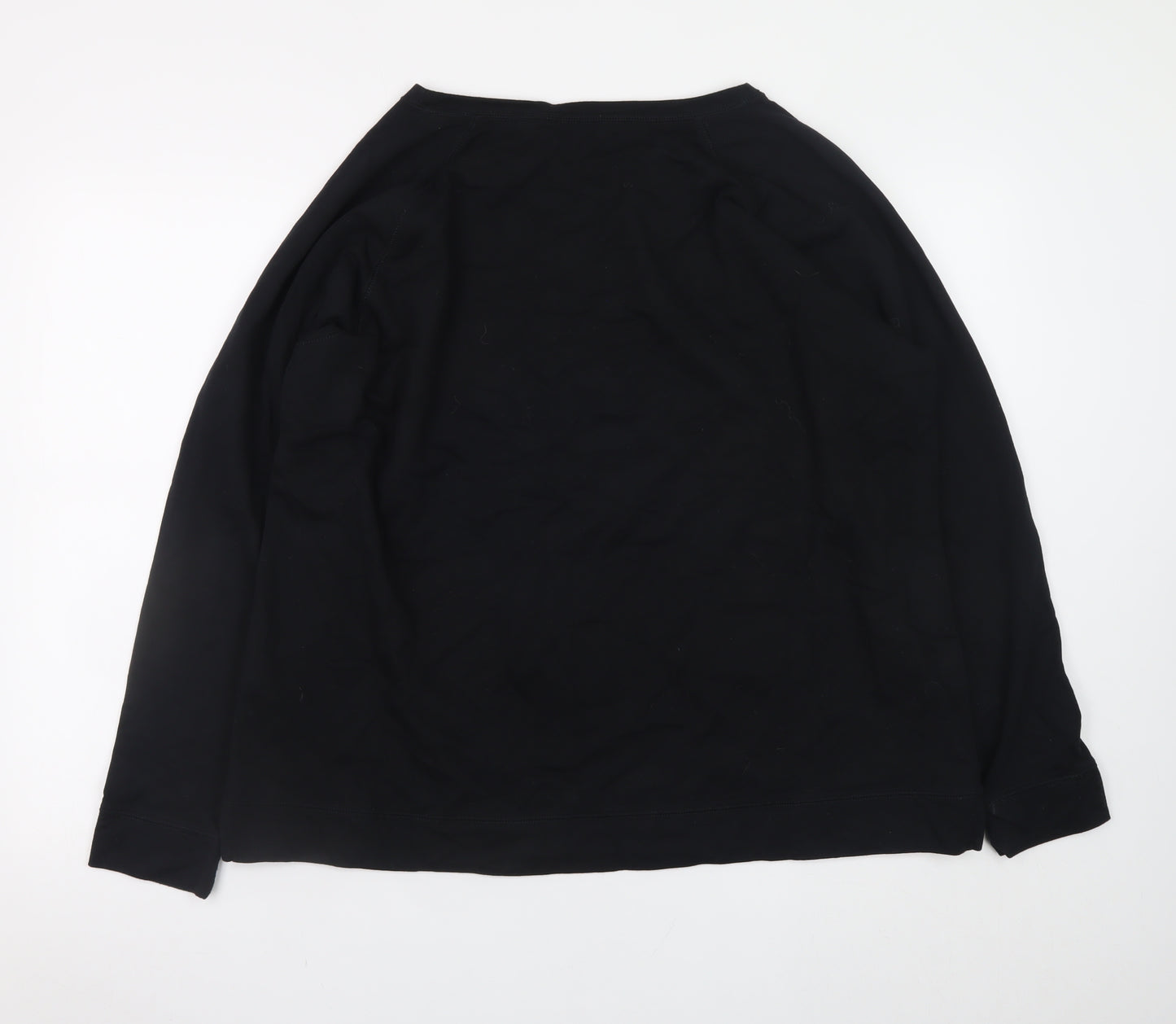 Marks and Spencer Women Black Size 22 Sequin Bow Christmas Sweatshirt
