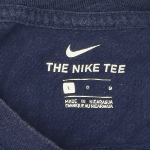 Nike Men's Blue Red Sox Graphic T-Shirt L Regular Fit Sports Tee