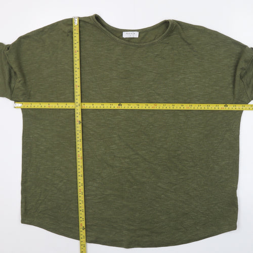 Papaya Women Green Long Sleeve Basic Jersey T-Shirt L