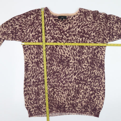 Next Womens Multicoloured Animal Print Cotton Blend Pullover Jumper Size 18