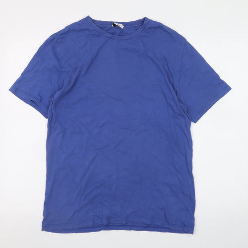 Reiss Men's Blue Crew Neck Cotton T-Shirt Size L Casual Classic