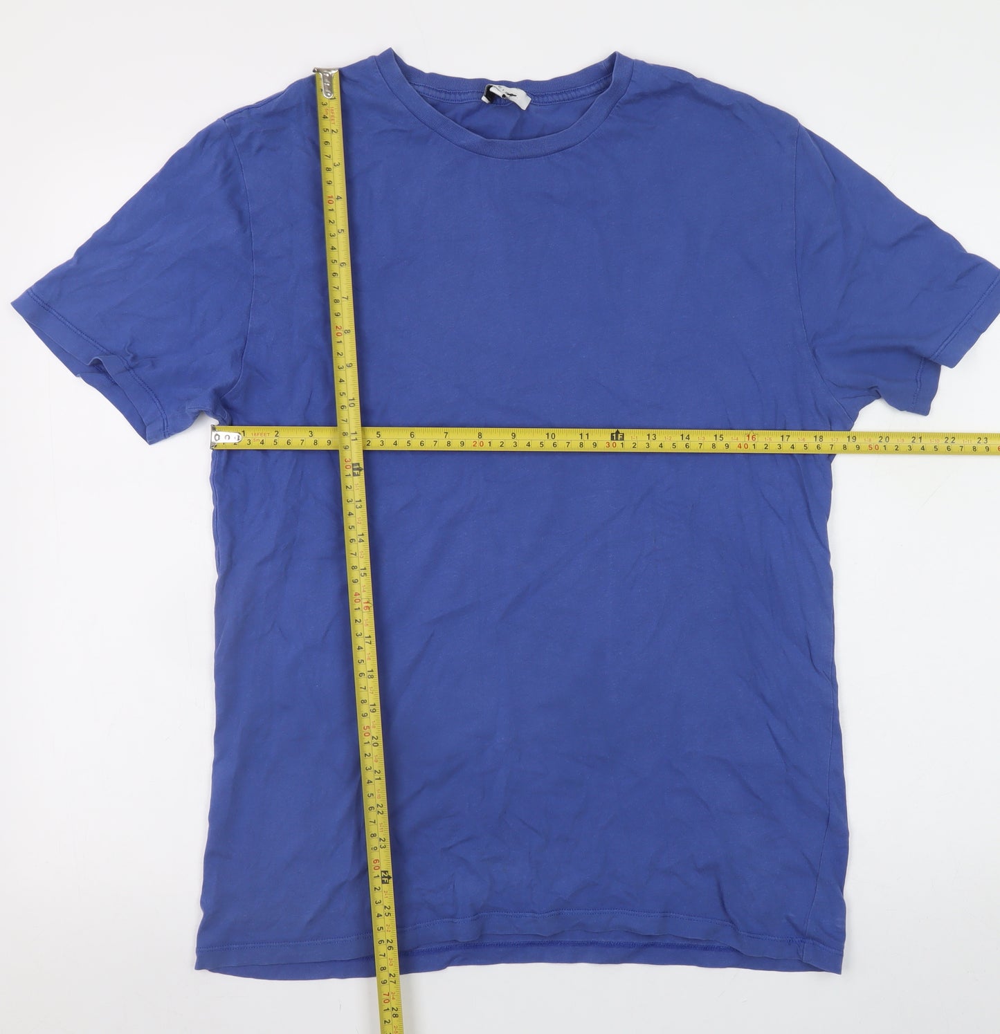 Reiss Men's Blue Crew Neck Cotton T-Shirt Size L Casual Classic