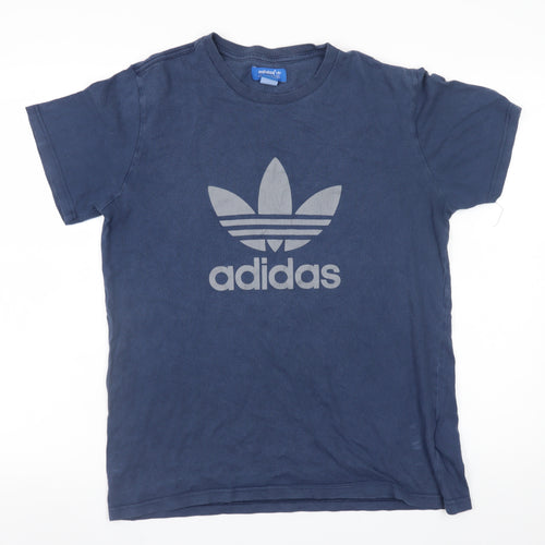 Adidas Men's Blue Crew Neck Short Sleeve T-Shirt Size M