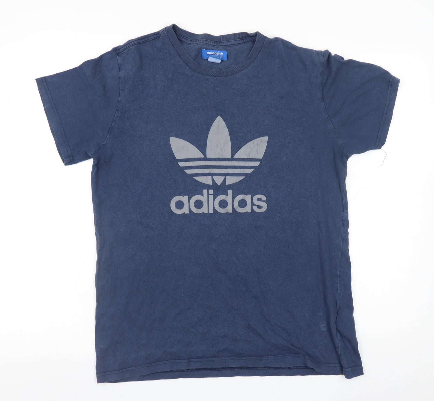 Adidas Men's Blue Crew Neck Short Sleeve T-Shirt Size M