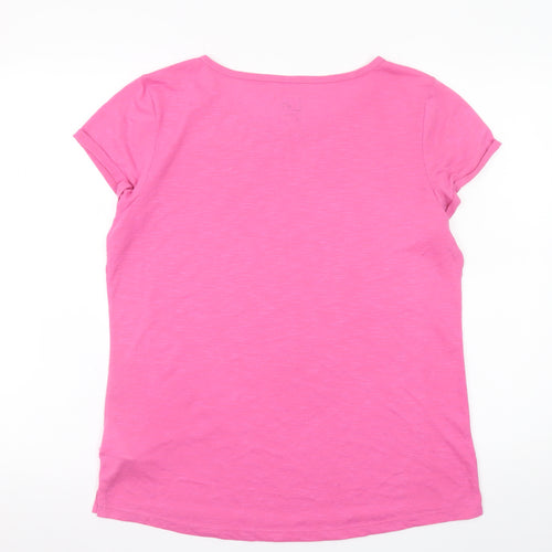 LA Gear Women's Pink Short Sleeve Basic T-Shirt UK 14