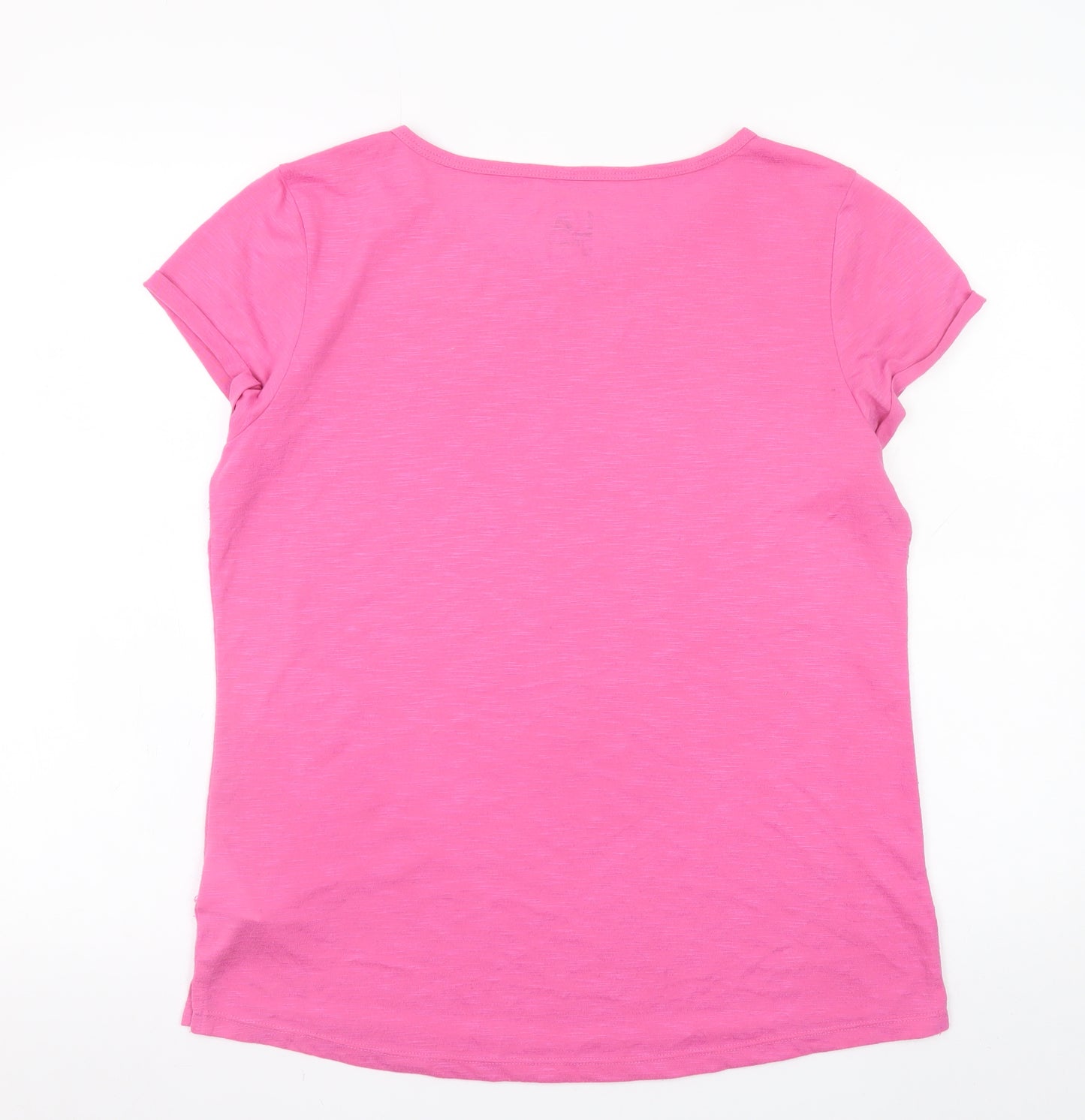 LA Gear Women's Pink Short Sleeve Basic T-Shirt UK 14