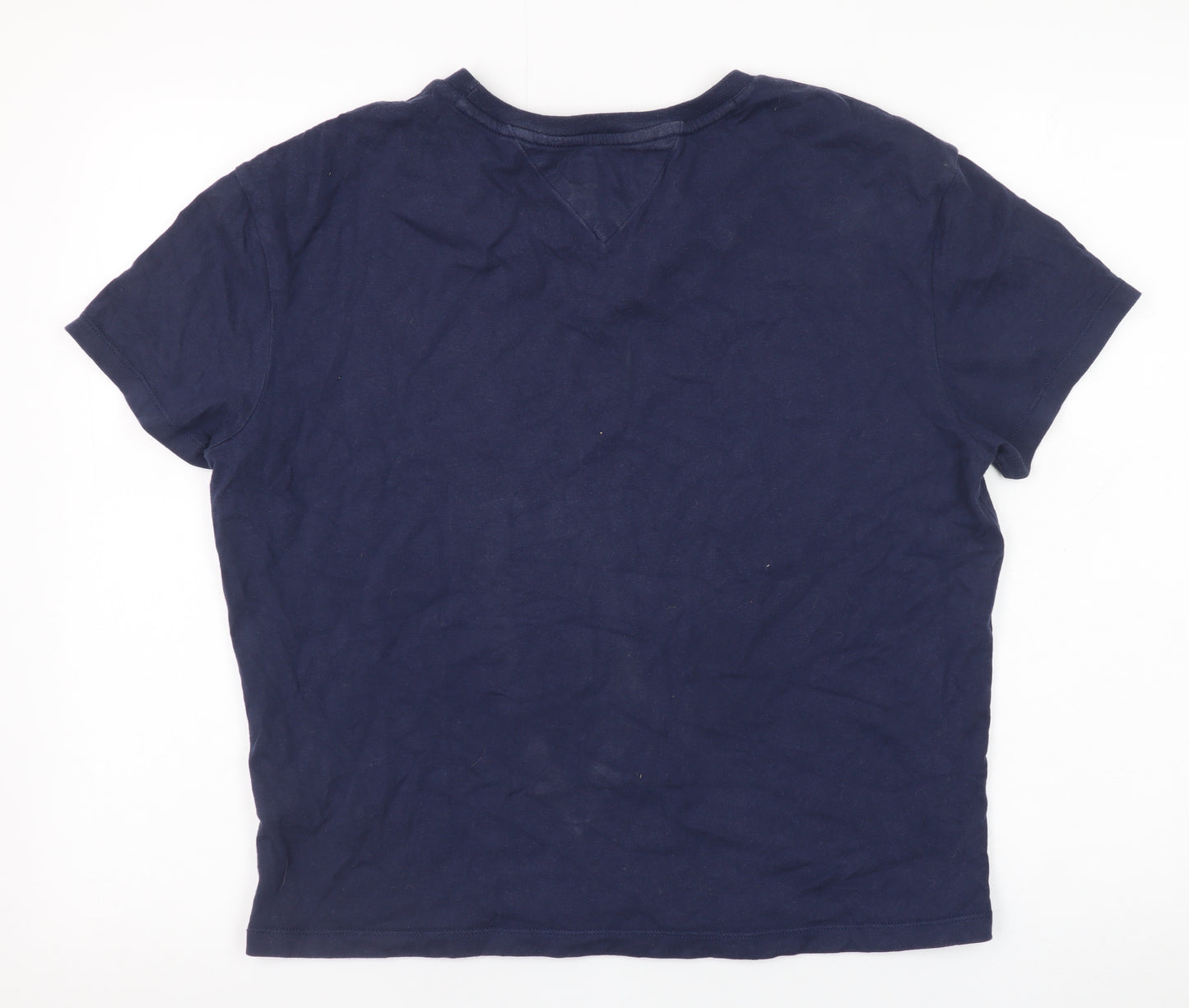 Tommy Jeans Men's Navy Blue Cotton Crew Neck Short Sleeve T-Shirt M