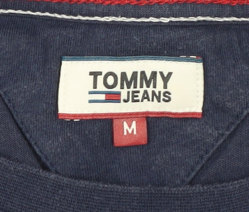 Tommy Jeans Men's Navy Blue Cotton Crew Neck Short Sleeve T-Shirt M