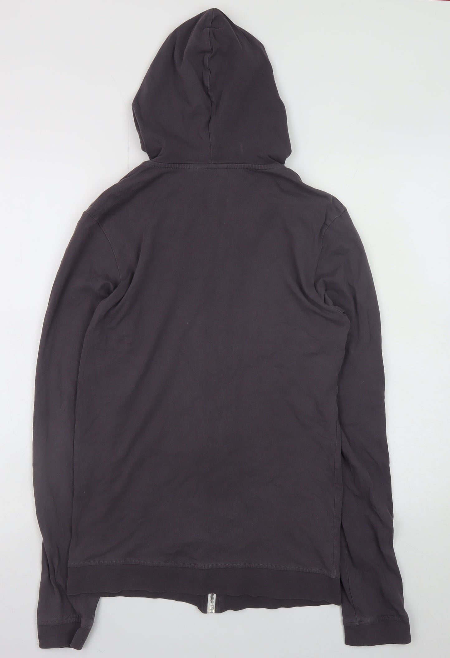 9LESTR Men's Grey Full Zip Hoodie Size S Regular Fit Cotton