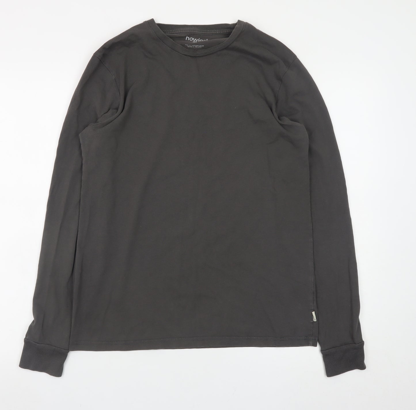 Howies Men's Black Long Sleeve Crew Neck Cotton T-Shirt M