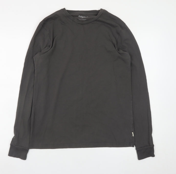Howies Men's Black Long Sleeve Crew Neck Cotton T-Shirt M