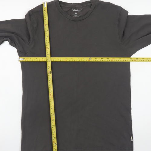 Howies Men's Black Long Sleeve Crew Neck Cotton T-Shirt M
