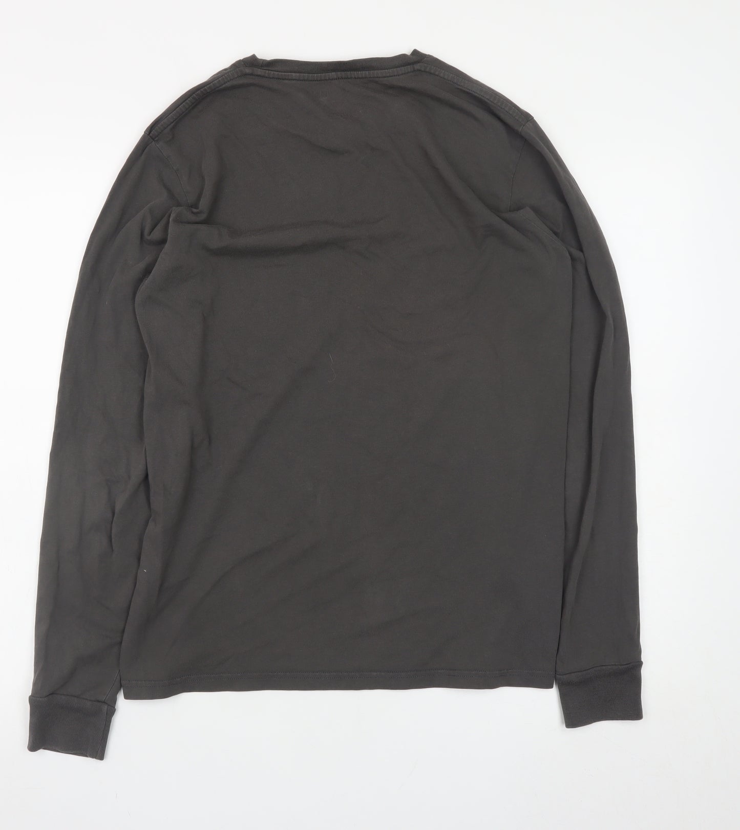 Howies Men's Black Long Sleeve Crew Neck Cotton T-Shirt M