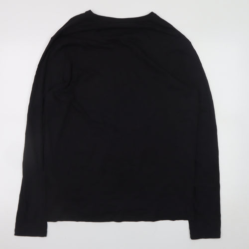ONLY & SONS Men's Black XL Long Sleeve Tiger Graphic T-Shirt