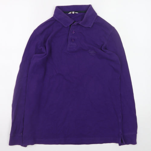 Cotton Traders Men's Purple Long Sleeve Polo Shirt XS 100% Cotton Regular Fit