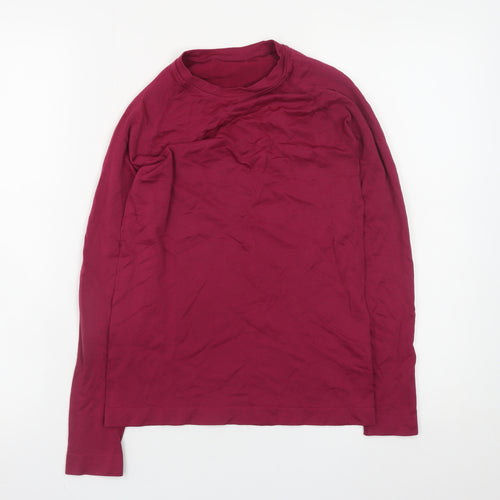 Crivit Girls Burgundy Long Sleeve Basic Top Size 12-14 Years Polyamide Blend