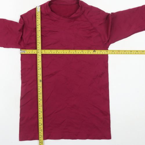 Crivit Girls Burgundy Long Sleeve Basic Top Size 12-14 Years Polyamide Blend