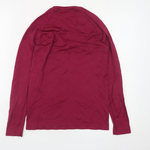 Crivit Girls Burgundy Long Sleeve Basic Top Size 12-14 Years Polyamide Blend
