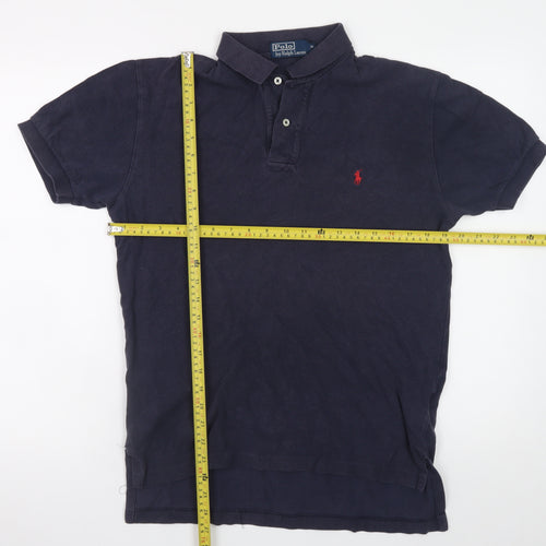 Ralph Lauren Men's Blue Cotton Short Sleeve Polo Shirt Size S