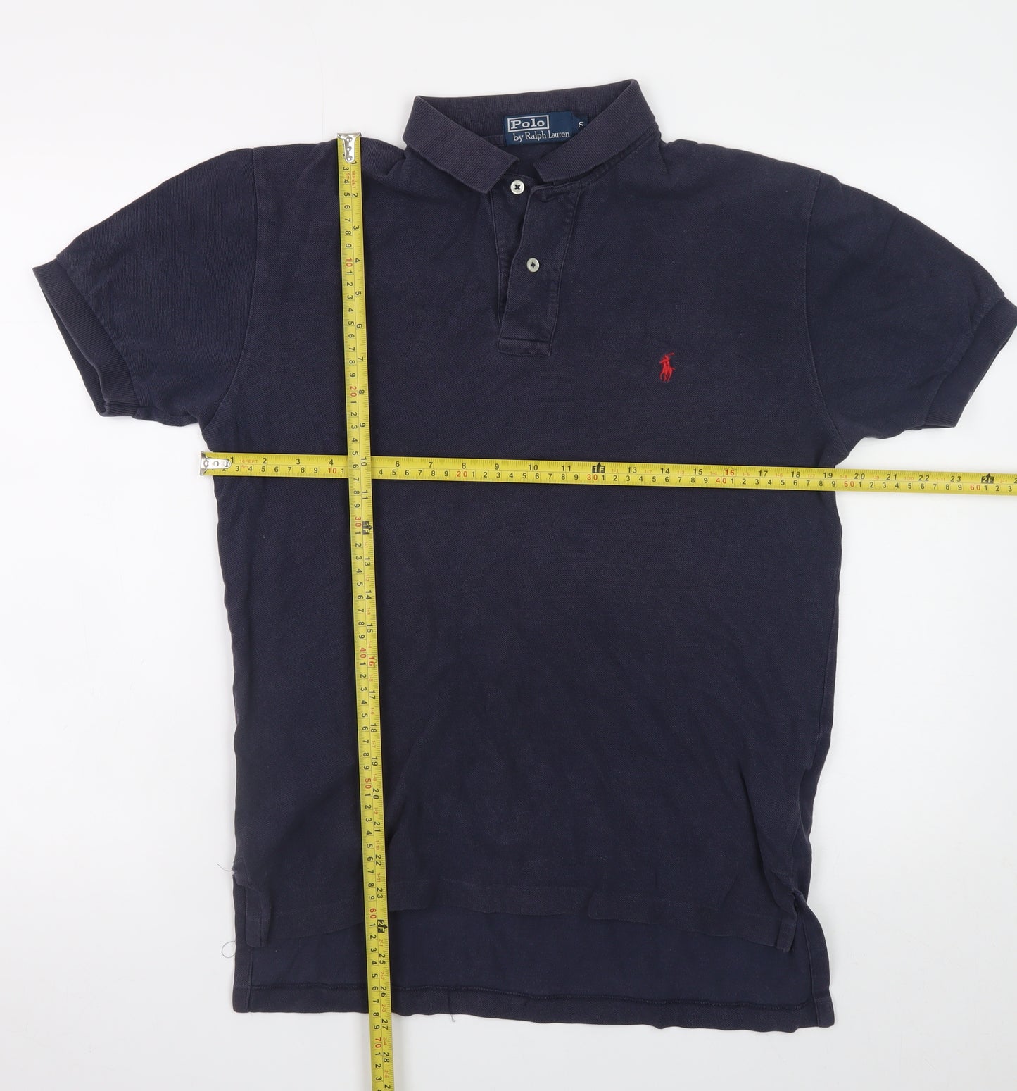 Ralph Lauren Men's Blue Cotton Short Sleeve Polo Shirt Size S