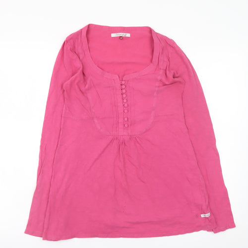 White Stuff Women’s Pink Cotton Tunic Blouse Size 10