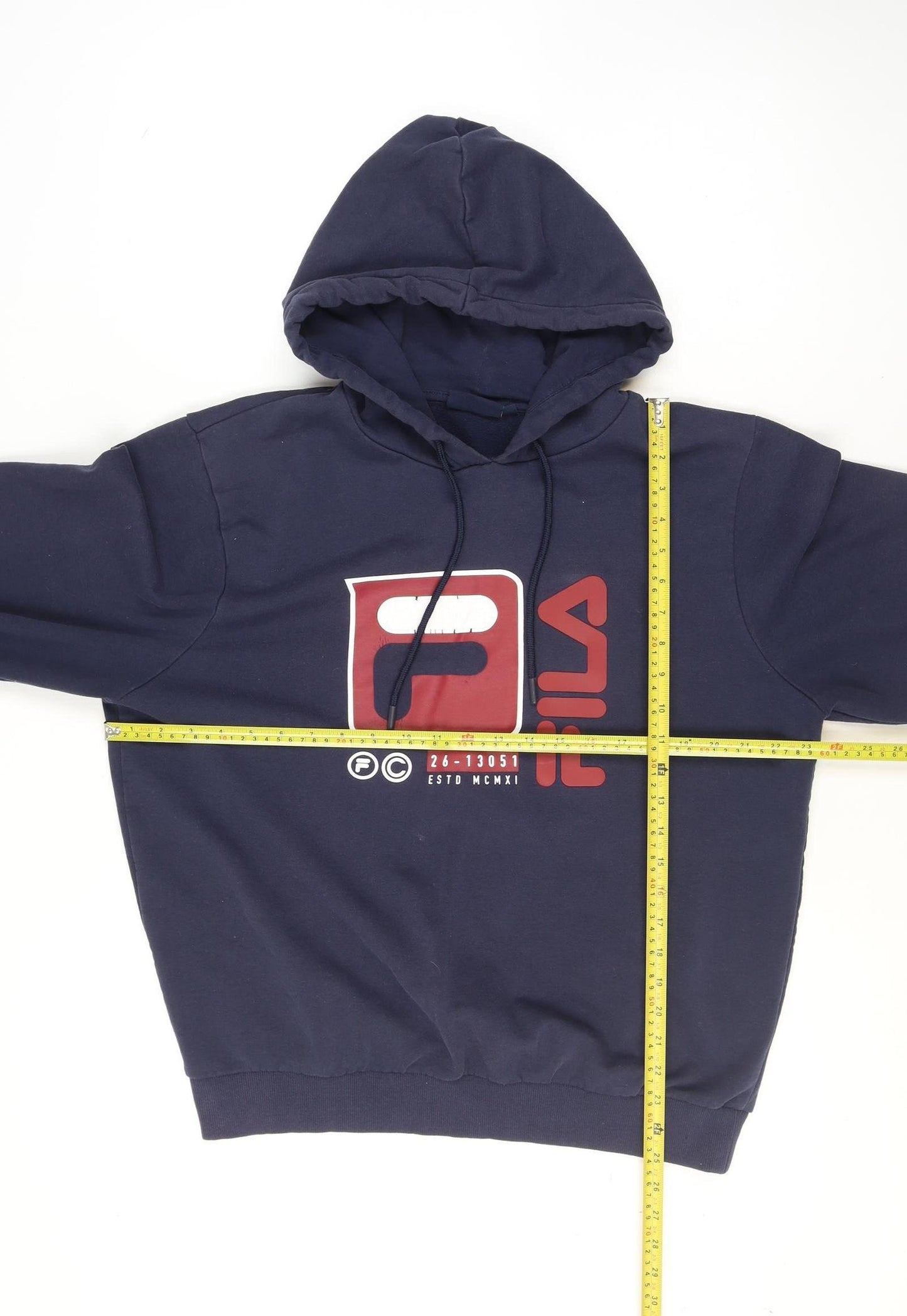 Fila Men’s Blue Pullover Hoodie L Logo Graphic Sportswear