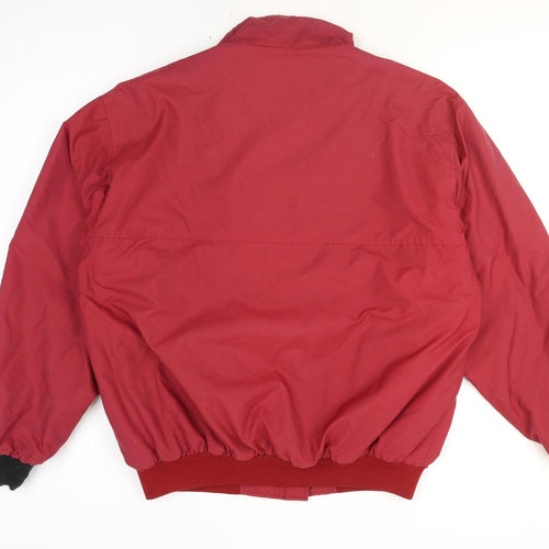 North Sails Men's Red XL Bomber Jacket with Logo Zip Pockets