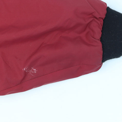 North Sails Men's Red XL Bomber Jacket with Logo Zip Pockets