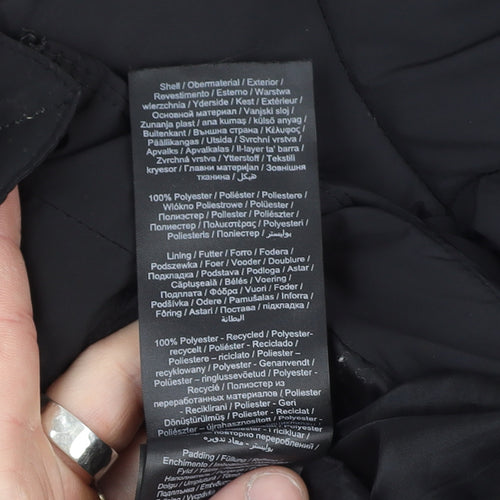 Noisy May Women's Black Long Hooded Puffer Coat Size M