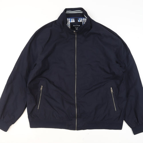 James Pringle Men's Blue 2XL Bomber Jacket Full Zip Lined Casual