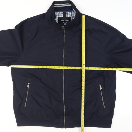 James Pringle Men's Blue 2XL Bomber Jacket Full Zip Lined Casual