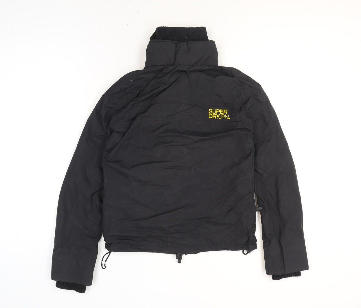 Superdry Women Black Medium Bomber Jacket Windproof Zip Lined