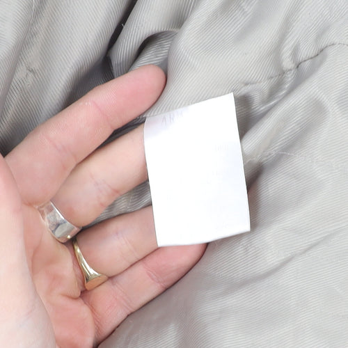 Armando Mens Beige 2XL Parka Jacket Cotton Blend Lined Winter Coat