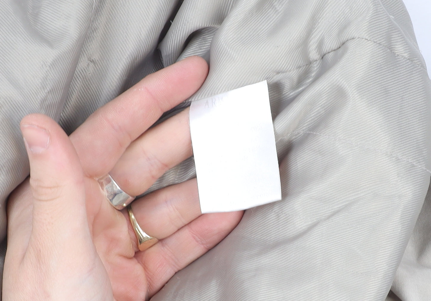 Armando Mens Beige 2XL Parka Jacket Cotton Blend Lined Winter Coat