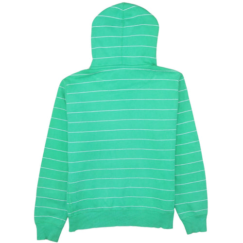 Nike Boys Green Striped Pullover Hoodie L 14 Years Hooded Sweatshirt