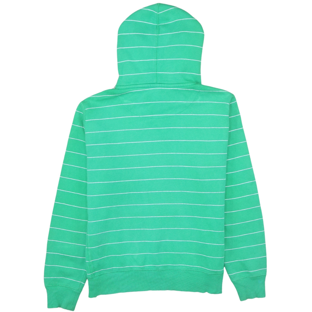 Nike Boys Green Striped Pullover Hoodie L 14 Years Hooded Sweatshirt