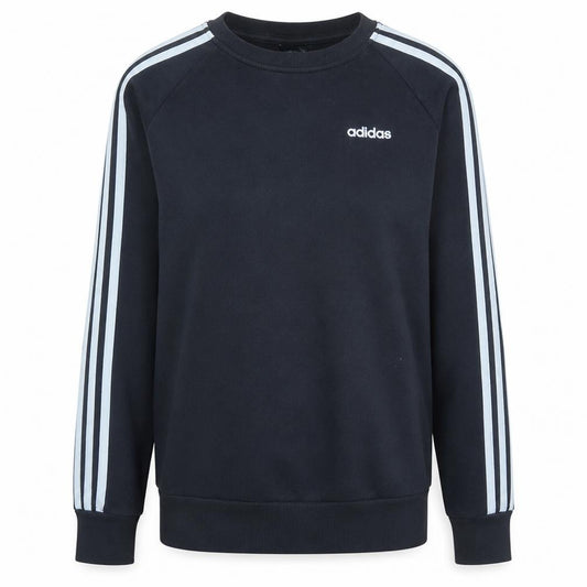 Front view of Adidas women’s black xs crew neck pullover sweatshirt