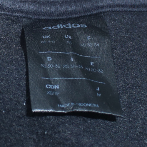 Adidas Womens Black XS Crew Neck Pullover Sweatshirt