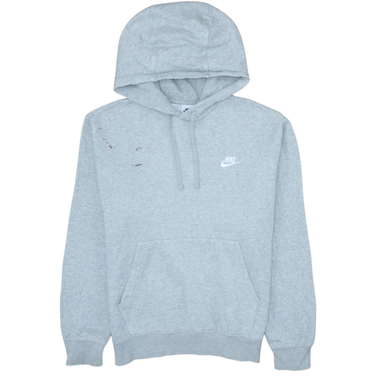 Nike Men's Grey Pullover Hoodie Size S Regular Fit Fleece