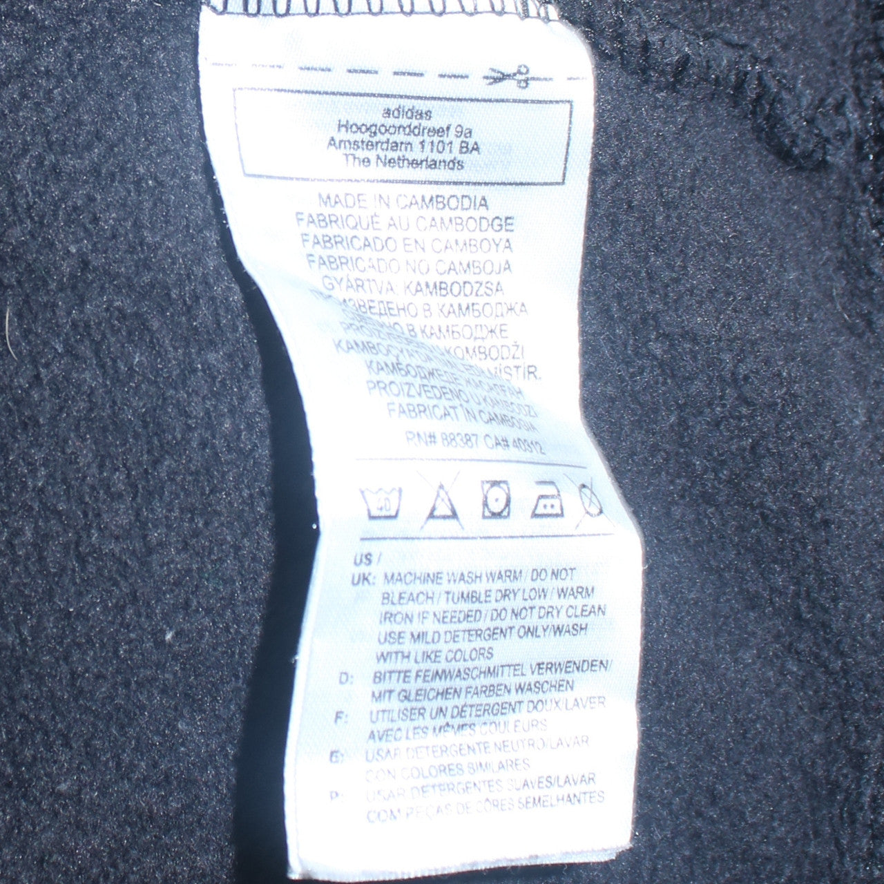 Adidas Men's Black Pullover Hoodie Medium Sports Fleece