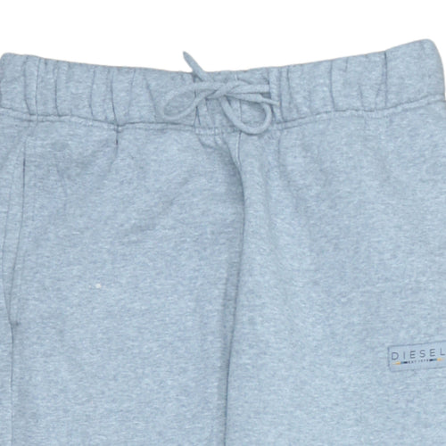 Diesel Mens Grey Jogger Sweatpants S Regular Fit Elastic Waist