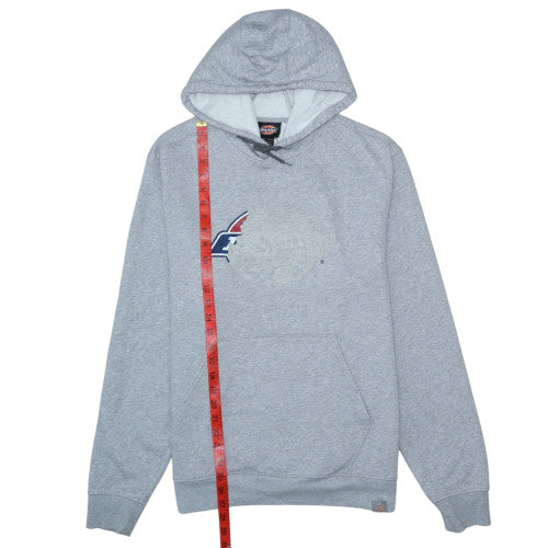 Dickies Men's Grey Pullover Hoodie Size L Regular Fit Logo Fleece