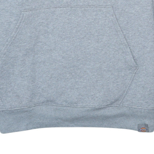Dickies Men's Grey Pullover Hoodie Size L Regular Fit Logo Fleece