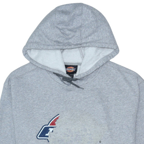Dickies Men's Grey Pullover Hoodie Size L Regular Fit Logo Fleece
