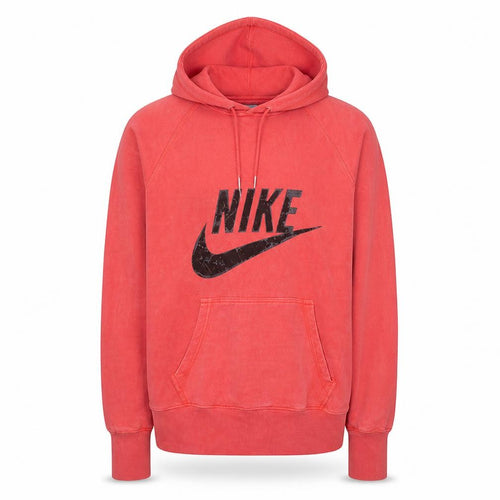Nike Mens Red Pullover Hoodie L Sportswear Graphic Fleece