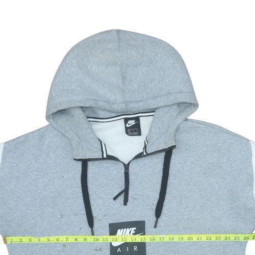 Nike Air Men’s Grey XL 1/2 Zip Hoodie Fleece Pull Over Sportswear